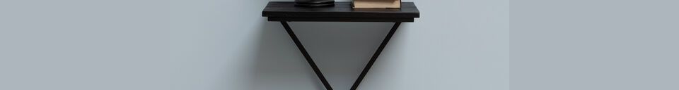 Material Details Black wood X side table