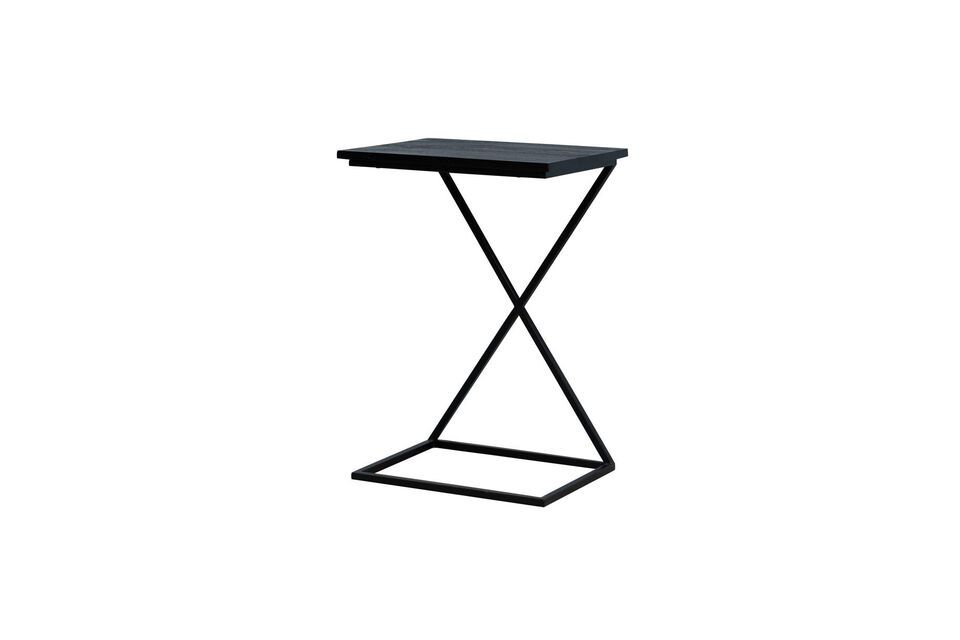 The X black wood side table is not only an elegant choice