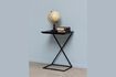 Miniature Black wood X side table 5