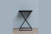 Miniature Black wood X side table 6