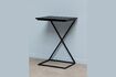 Miniature Black wood X side table 1