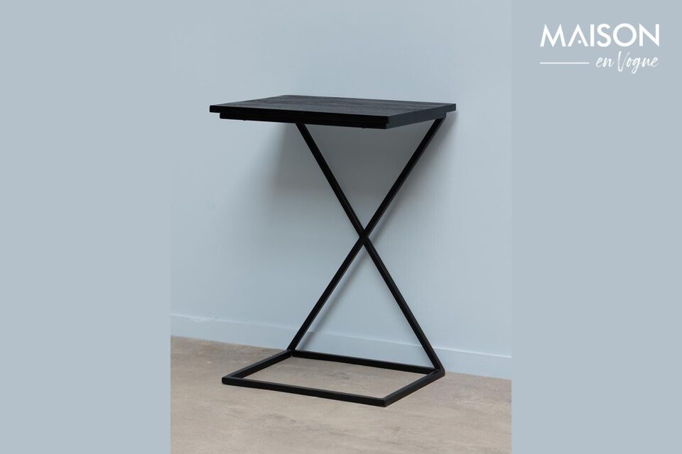 Black wood X side table Chehoma