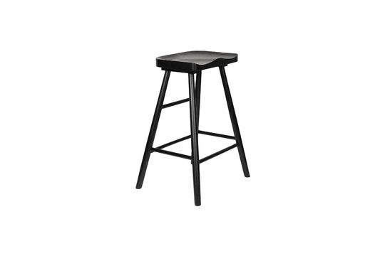 Black wooden bar stool Vander Clipped