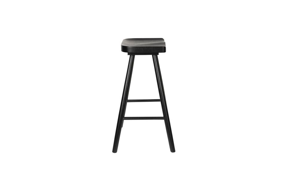 Black wooden bar stool Vander - 2