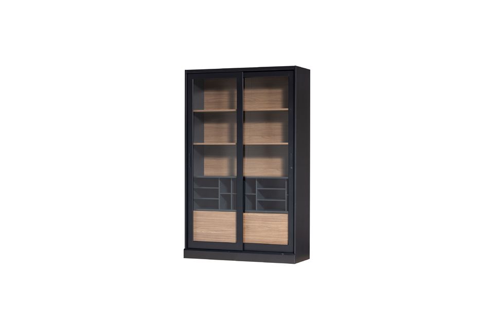 Black wood on sale display cabinet