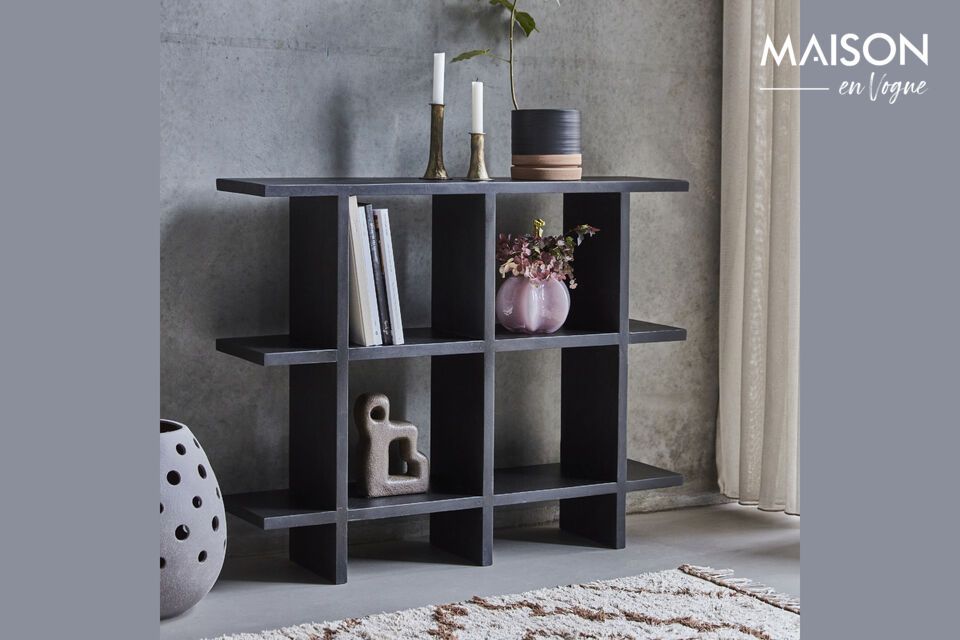 Modern elegance in black mango, perfect for any space.