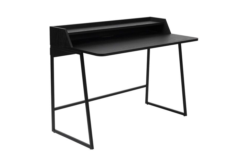 Black wooden desk Giorgio White Label