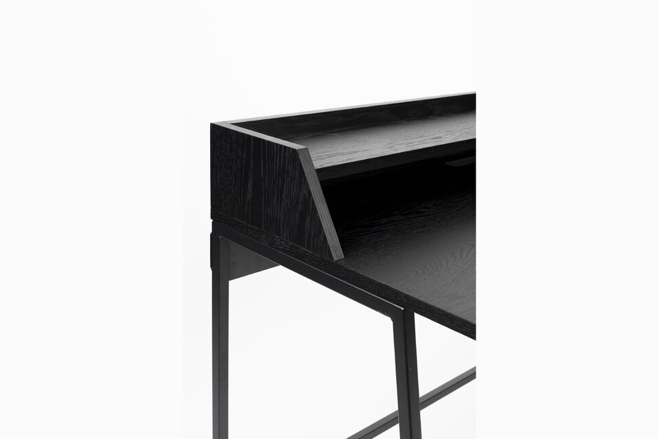 Black wooden desk Giorgio - 5