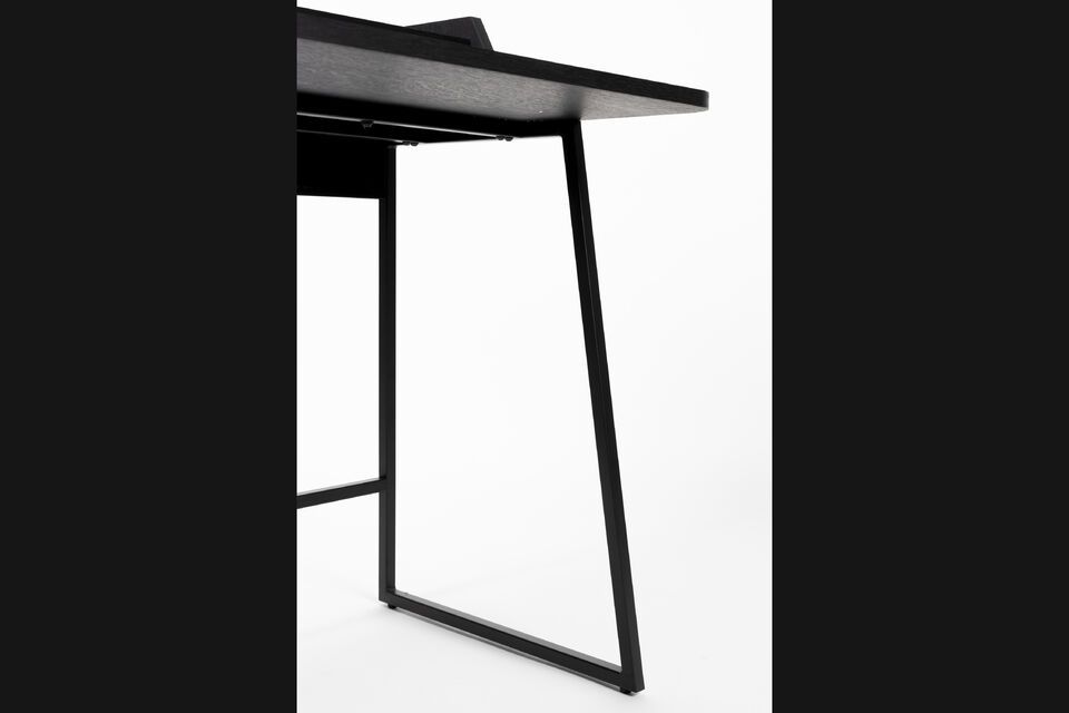 Black wooden desk Giorgio - 7