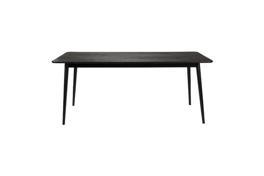 Black wooden dining table 160cm Fabio Clipped