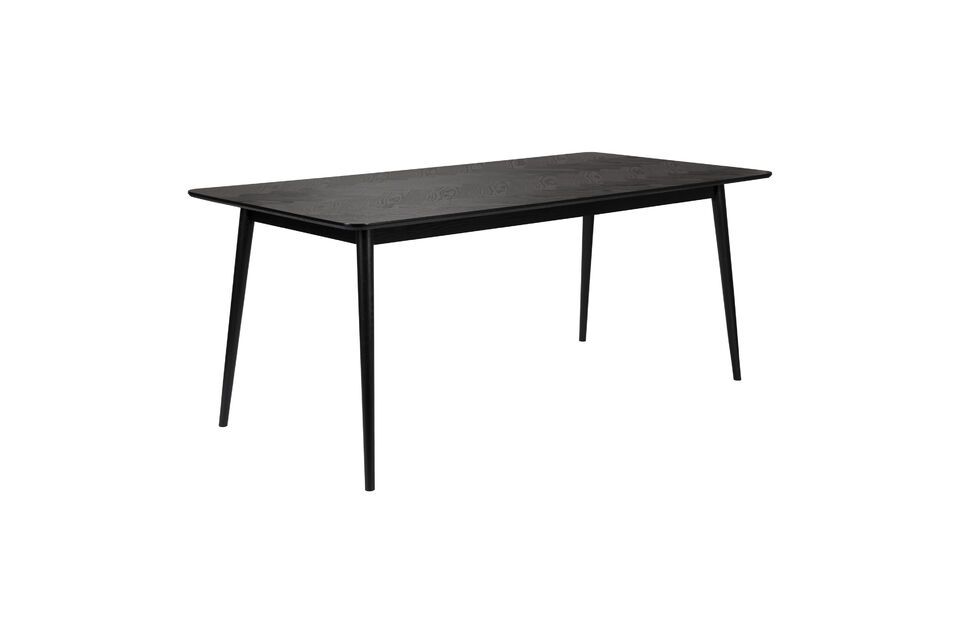 Black wooden dining table 160cm Fabio - 2