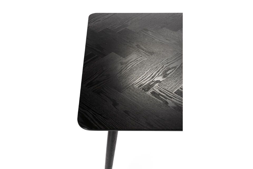 Black wooden dining table 160cm Fabio - 3