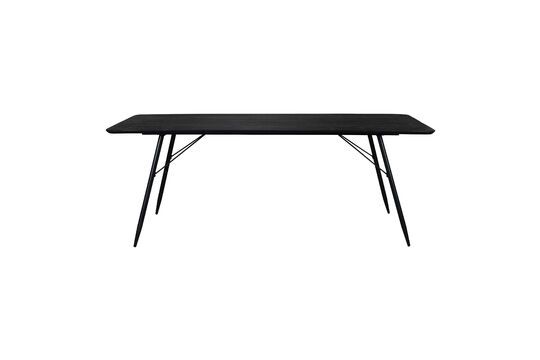 Black wooden dining table 180cm Roger Clipped