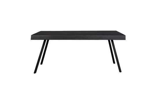 Black wooden dining table 180cm Suri Clipped