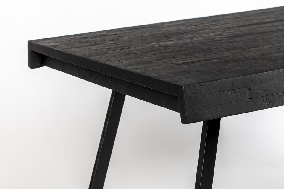 Black wooden dining table 180cm Suri - 4