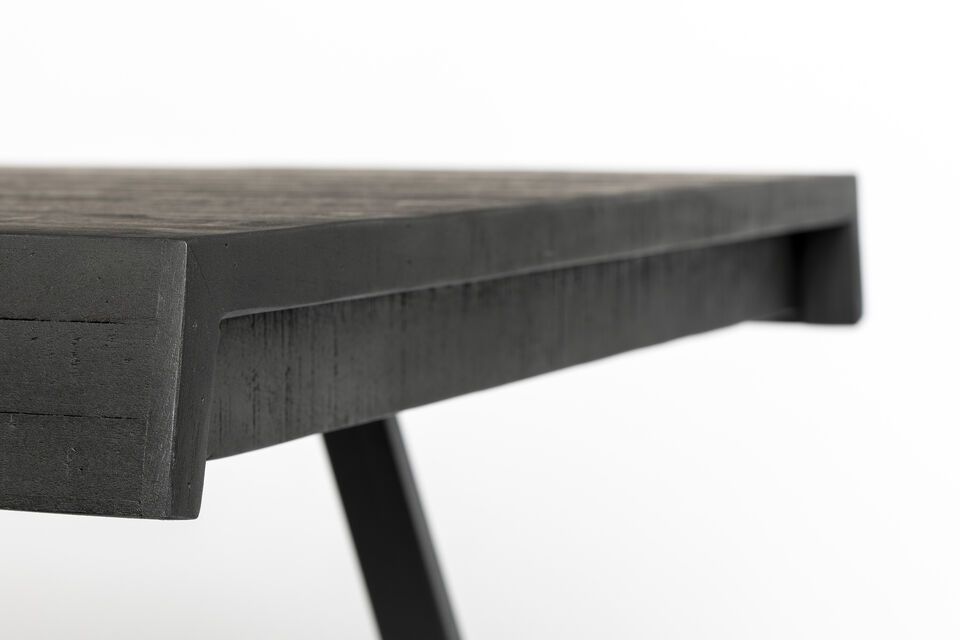 Black wooden dining table 180cm Suri - 5