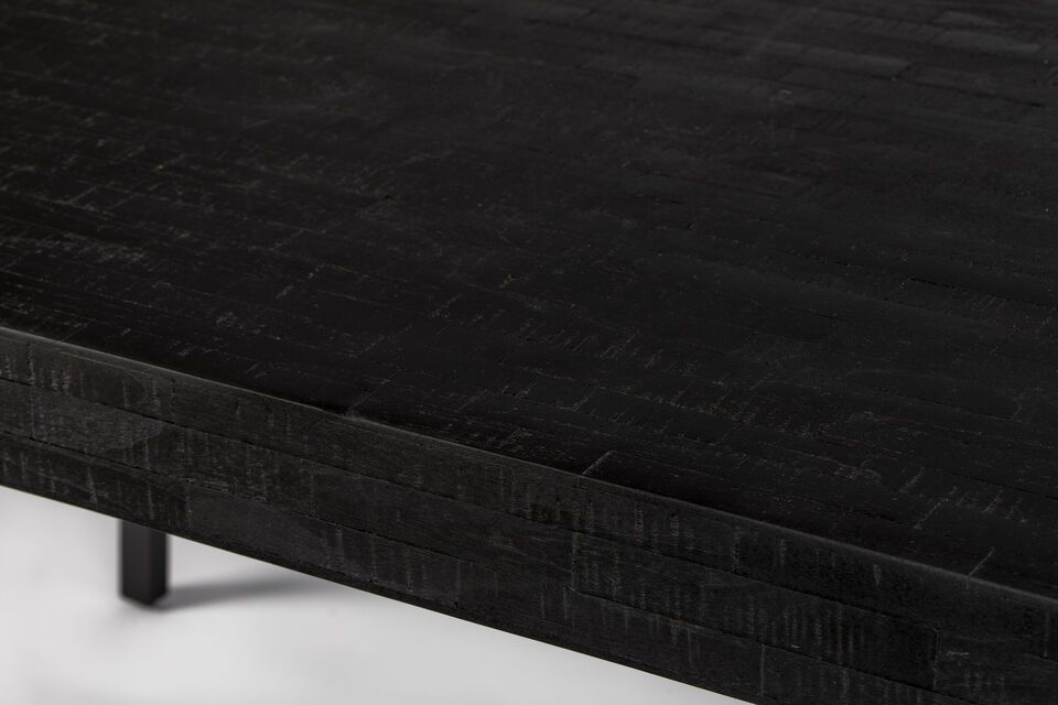 Black wooden dining table 180cm Suri - 6