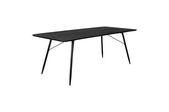 Black wooden dining table 200cm Roger Clipped