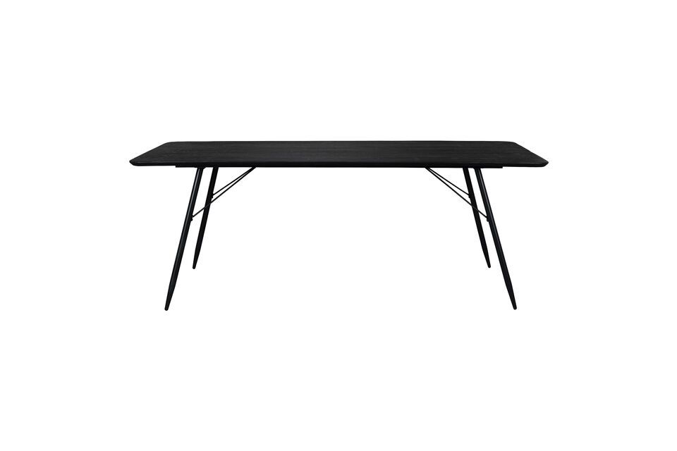 Black wooden dining table 200cm Roger - 6