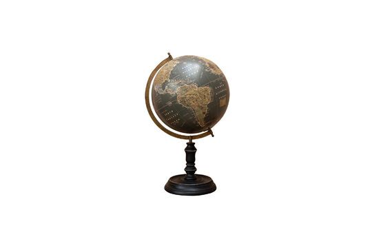 Black wooden globe Noire Clipped