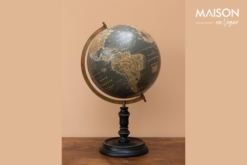 Discover the quintessence of functional elegance with our mango wood Globe