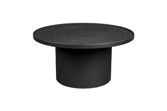 Black wooden round coffee table Winston Clipped