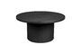 Miniature Black wooden round coffee table Winston Clipped