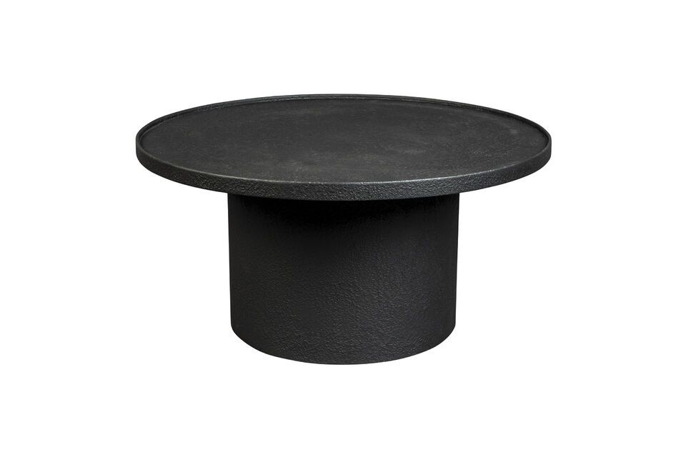 Black wooden round coffee table Winston DutchBone