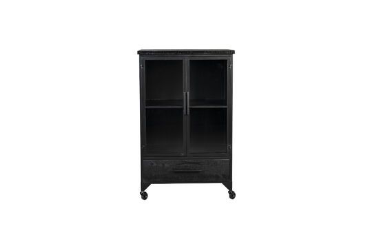 Black wooden showcase Ferre Clipped