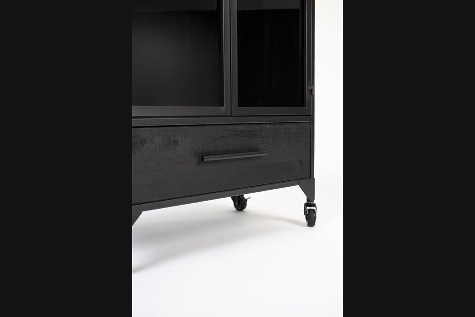 Black wooden showcase Ferre - 12