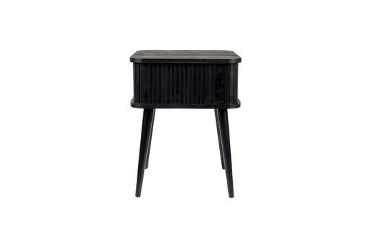 Black wooden side table Barbier Clipped