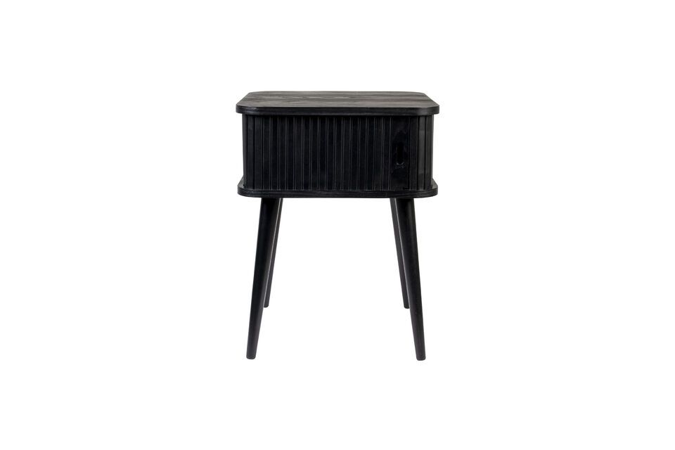 Black wooden side table Barbier Zuiver