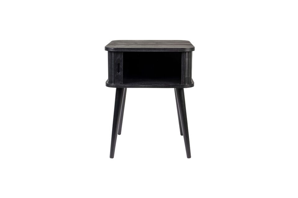 Black wooden side table Barbier - 6