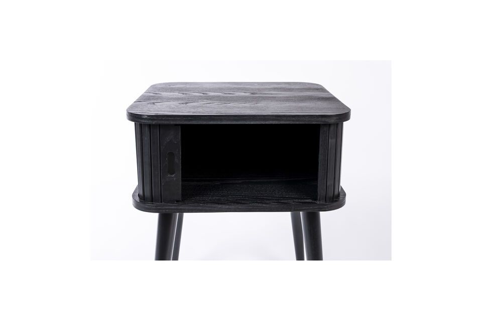 Black wooden side table Barbier - 7