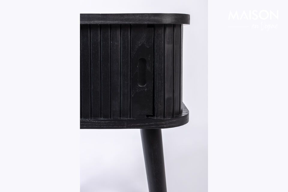 Black wooden side table Barbier - 1