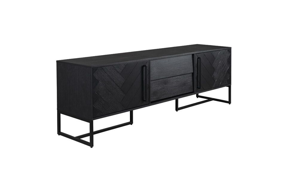 Black wooden sideboard Class DutchBone