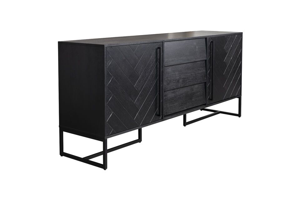 Black wooden sideboard Class DutchBone