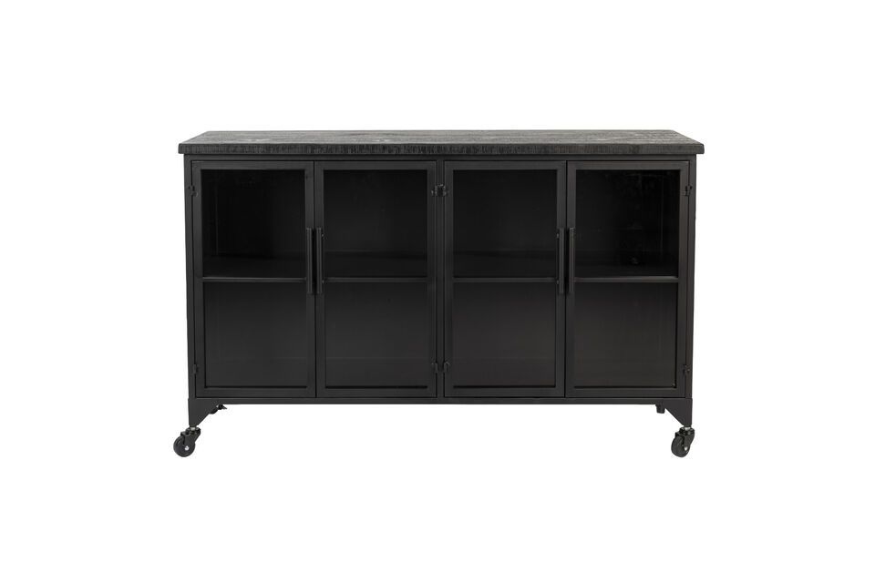 Black wooden sideboard Ferre White Label