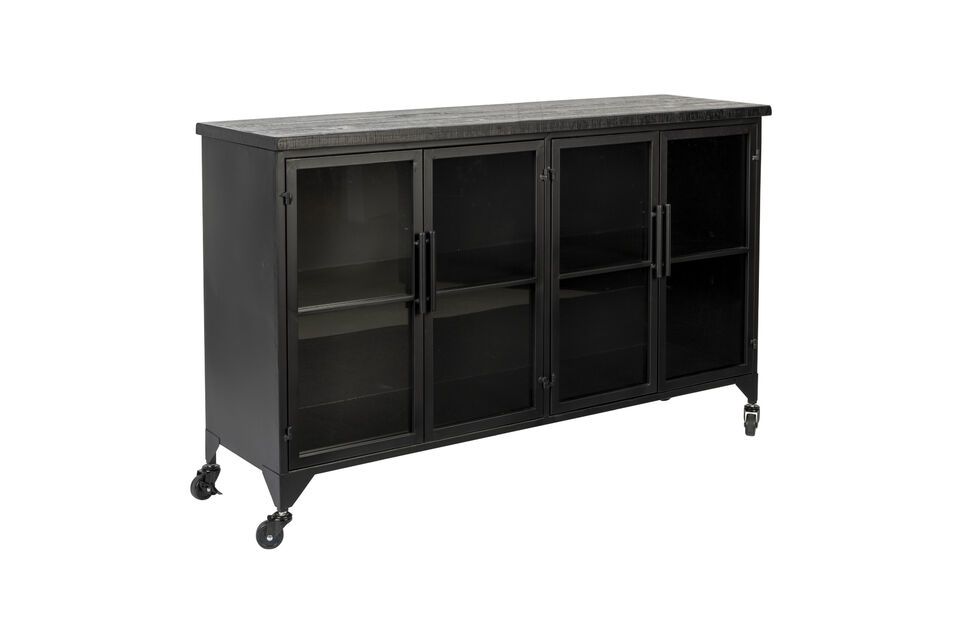 Black wooden sideboard Ferre - 1