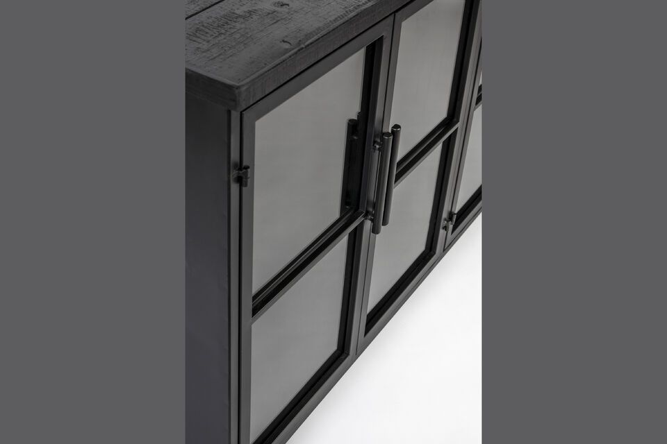 Black wooden sideboard Ferre - 3