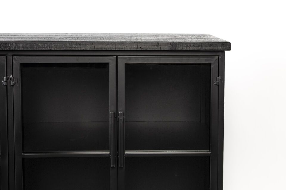 Black wooden sideboard Ferre - 4