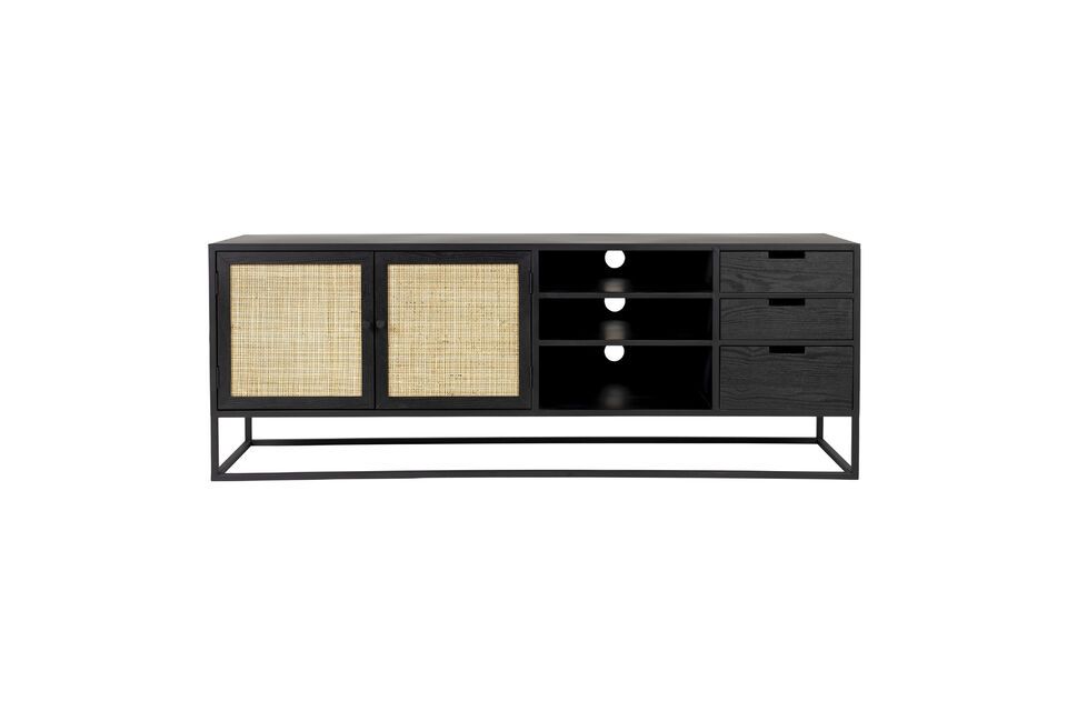 Black wooden sideboard Guuji White Label