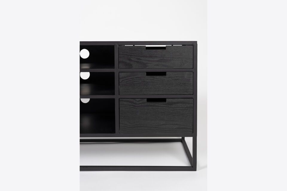 Black wooden sideboard Guuji - 6