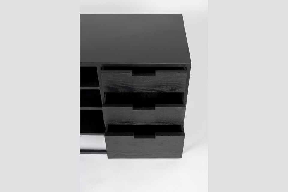 Black wooden sideboard Guuji - 7