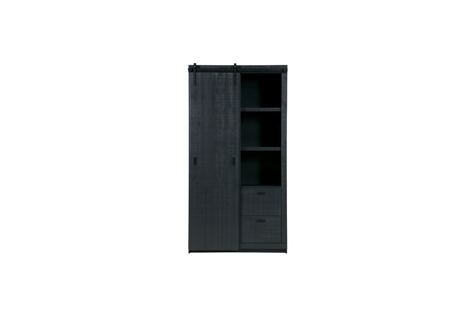 Black wooden sliding door cabinet Barn Vtwonen