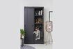 Miniature Black wooden sliding door cabinet Barn 2