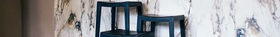 Material Details Black wooden stool Kent