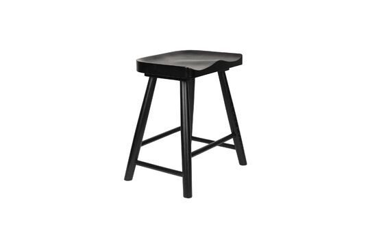 Black Wooden Stool Vander Clipped