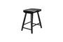 Miniature Black Wooden Stool Vander Clipped