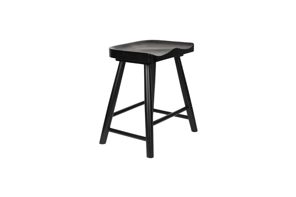 Black Wooden Stool Vander White Label